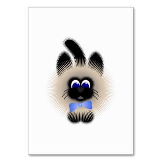 Black And Brown Cat With Pale Blue Tie Business Cards