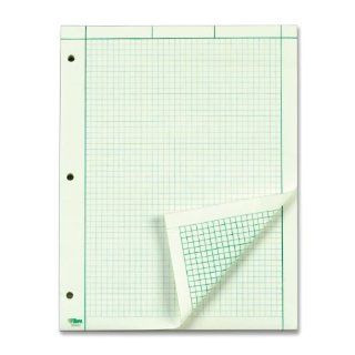 TOPS Engineering Computation Pad, Quad Rule, Letter Size, Green Tint, 100 Sheets per Pad (35500)  Graph Paper Pads 
