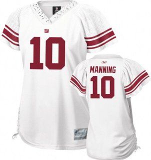Eli Manning White Reebok Field Flirt New York Giants Women's Jersey   XX Large  Athletic Jerseys  Sports & Outdoors