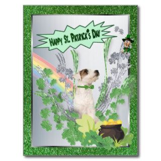 Jack Russell Puppy Number Two Happy St Pattys Day Postcards