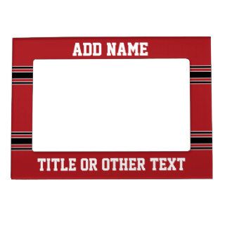 Team Jersey with Custom Name and Number Picture Frame Magnets