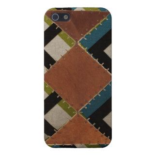 109 Square and Leather Brown Print Case For iPhone 5/5S