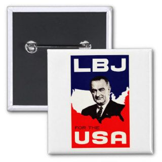 1964 LBJ for the USA Pinback Buttons