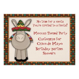 Mexican Donkey Themed Invitation