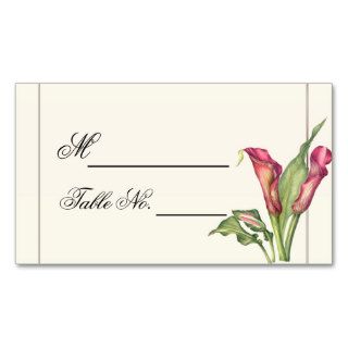 Pink Calla Lily Wedding Place Card Business Card