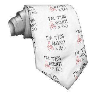 50th birthday Middle Finger Salute Necktie