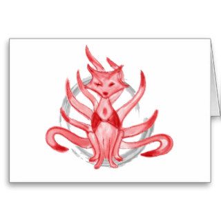 The fox with nine tails greeting cards
