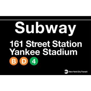 New York City Subway Yankee Stadium Metal Sign   Ny Yankees Stadium Subway Sign