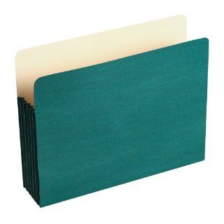 Wilson Jones Colorlife Recycled (50%) Expanding File Pockets, Letter Size, 5 1/4" Expansion, Green, 10/box, WCC66G  Expanding File Jackets And Pockets 
