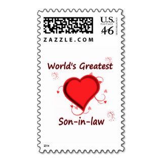World's Greatest son in law Stamps