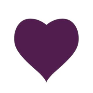Dark Purple Heart Sticker