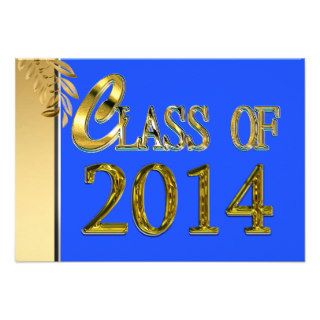 Blue & Gold 2014 Graduation RSVP Invitations