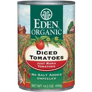 Eden Organic Diced Tomatoes, 14.5 Ounce Cans (Pack of 12)  Canned And Jarred Diced Tomatoes  Grocery & Gourmet Food
