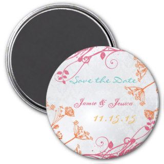 Save the Date HoneySuckle Wedding Magnet