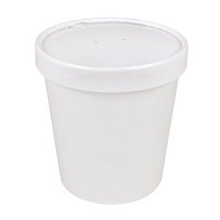 25ct White Pint Frozen Dessert Containers Kitchen & Dining