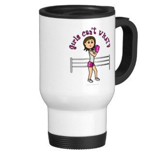 Light Pink Female Boxing Coffee Mugs