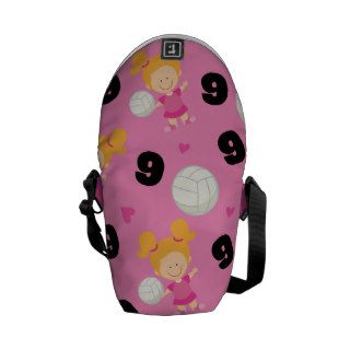 Gift Idea For Girls Volleyball Player Number 9 Courier Bag
