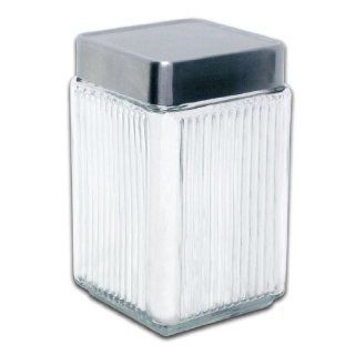 1.5 Qt (48oz) Stackable Square Jar with Metal Lid Kitchen & Dining