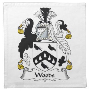 Woods Family Crest Printed Napkins