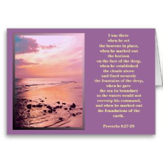 Proverbs 827 29 "I was there" CARD