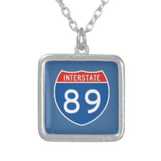 Interstate Sign 89 Personalized Necklace