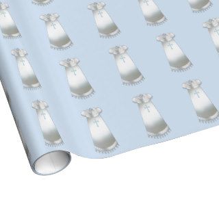 Boys Christening Gift Wrapping Paper