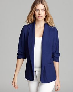 AQUA Blazer   Crinkle Micro Three Quarter Sleeve's