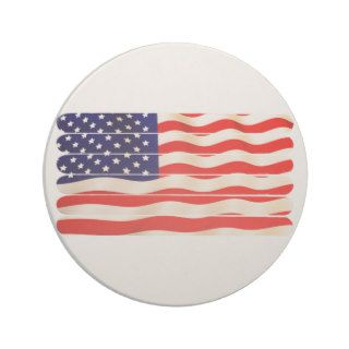 American Flag Popsicle Stick Folkart Drink Coaster