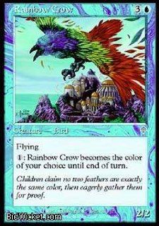 Rainbow Crow (Magic the Gathering   Invasion   Rainbow Crow Near Mint Foil English) Toys & Games
