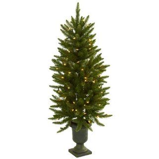 Nearly Natural 5369 4 Feet Christmas Tree with Urn and Clear Lights, Green   Artificial Trees