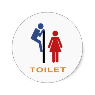 Funny Toilet Sign Sticker