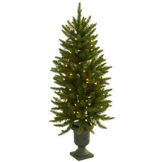 Nearly Natural 5369 4 Feet Christmas Tree with Urn and Clear Lights, Green   Artificial Trees