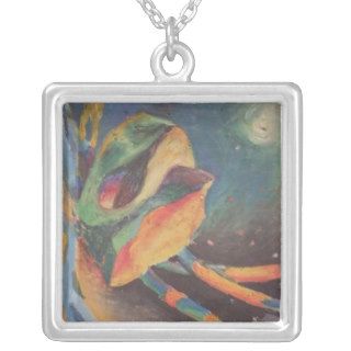 Shapes in Space Colorful Abstract necklace