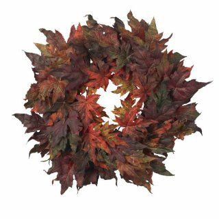 Nearly Natural 4908 Maple Leaf Wreath, 30 Inch, Autumn   Fall Wreaths For Front Door