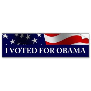 I Voted for Obama Bumper Stickers