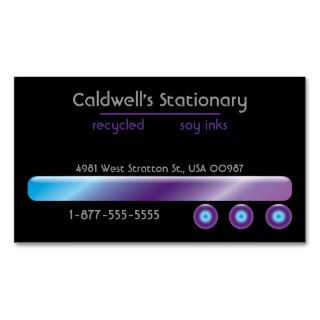 Glossy Bars and Buttons   Fresh Purple Business Card Templates