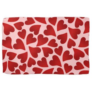 Sweet red hearts on pink Valentine's day decor Towel
