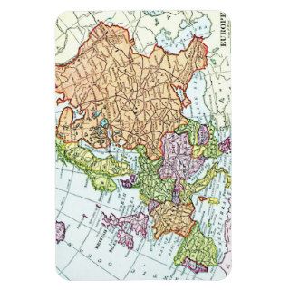 Vintage map of Europe colorful pastels Rectangle Magnet