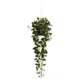 Nearly Natural 4762 Philodendron Hanging Basket Decorative Silk Plant, Green   Artificial Plants