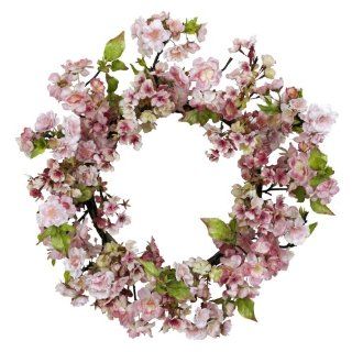 Nearly Natural 4783 Cherry Blossom Wreath, 24 Inch, Pink   Christmas Artificial Floral