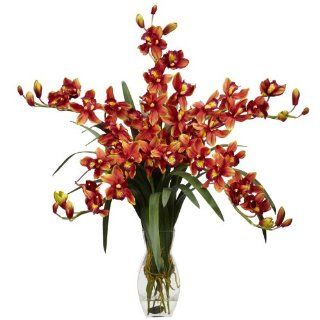 Nearly Natural Cymbidium Orchid Silk Flower Arrangement Electronics