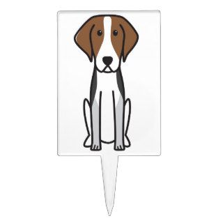 American Foxhound Dog Cartoon Cake Toppers