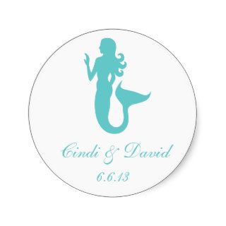 Custom Wedding Sticker Mermaid