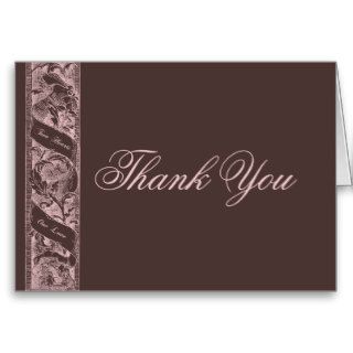 Two Hearts One Love Romantic Thank You Cards