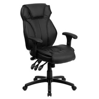FlashFurniture High Back Leather Executive Office Chair with Triple Paddle Co