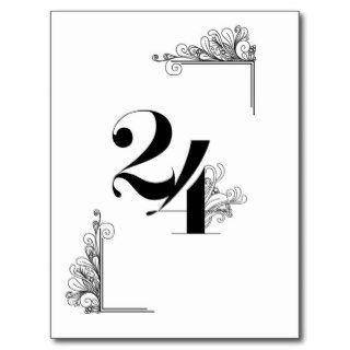 Romantic Wedding table to number card Post Card