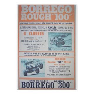 Borrego Rough 100 Race Poster