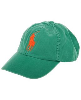 Polo Ralph Lauren Green Cap With Contrasting Orange Logo