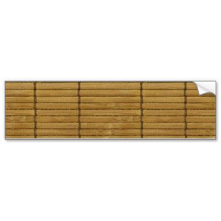 Japanese Tatami Mat, Bamboo Planks   Brown Bumper Sticker