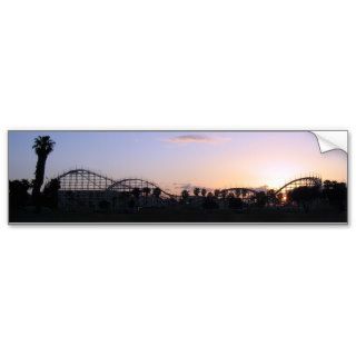Roller Coaster Sunset Sky Bumper Sticker